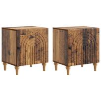 Šalia lovos spintelė 2 pcs Sendintos medienos 43 x 34,5 x 50 cm