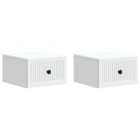 Sieninis naktinis staliukas 2 pcs Balta 33 x 34,5 x 20 cm