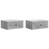 Šalia lovos spintelė 2 pcs Betono pilka 49 x 34,5 x 20 cm