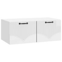 Sieninė TV spintelė Itin blizgi balta 78,5 x 41 x 30 cm