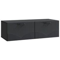 Sieninė TV spintelė Juoda 98 x 41 x 30 cm Apdirbta mediena