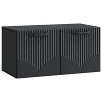 Sieninė TV spintelė Juoda 59,5 x 31 x 30 cm Apdirbta mediena