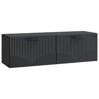 Sieninė TV spintelė Juoda 98 x 31 x 30 cm Apdirbta mediena