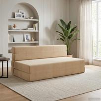 Sulankstomas Sofas-Lova Šviesiai žalia pilka 203 x 152 x 15 cm
