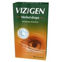 VIZIGEN akių lašai HERBAL DROPS, 15 vnt. x 0,6 ml