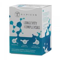 SAPIENS maisto papildas LONGEVITY KOMPLEKSAS, 60 kaps.