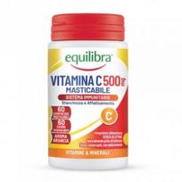 EQUILIBRA maisto papildas VITAMINA C 500 mg, 60 kramtomųjų tab.