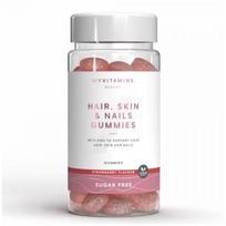 MYVITAMINS maisto papildas HAIR, SKIN & NAILS GUMMIES, braškių skonio, 60 guminukų