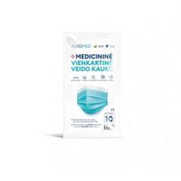 Medicininė apsauginė veido kaukė, vienkartinė, 10 vnt.