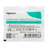 INGENCARE sterilios marlinės servetėlės, 8 sluoksnių, 5 cm x 5 cm, 5 vnt.