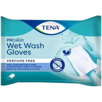TENA drėgnos valymo pirštinės WET WASH GLOVES, 8 vnt.