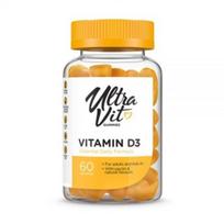 ULTRAVIT maisto papildas VITAMIN D3, persikų skonio, 60 guminukų