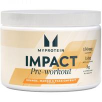 MYPROTEIN maisto papildas milteliais PRIEŠ TRENIRUOTĘ IMPACT, apelsinų ir mangų skonio, 150 g