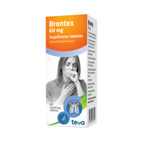 BRONTEX 60 mg šnypščiosios tabletės N10