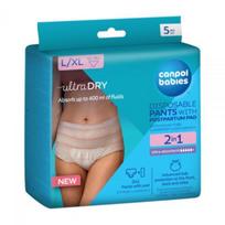 CANPOL BABIES vienkartinės kelnaitės po gimdymo 2 IN 1, L/XL, 5 vnt.