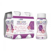 RESOURCE gėrimas DIABET PLUS, braškių skonio, 4 vnt. x 200 ml