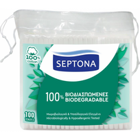 SEPTONA vatos pagaliukai maišelyje BIO, 100 vnt.