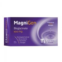 MAGNIGEN maisto papildas milteliais BISGLYCINATE 400 mg, vynuogių skonio, 30 pak.