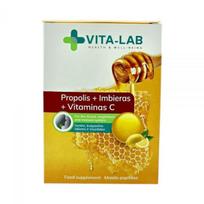VITA-LAB maisto papildas PROPOLIS + IMBIERAS + VITAMINAS C, 12 kiet. pastilių