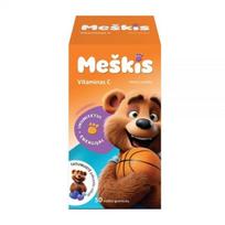 MEŠKIS maisto papildas VITAMINAS C, 50 guminukų