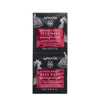 APIVITA, EXPRESS BEAUTY kaukė veido, su granatais, gaivinamoji   2 x 8ml