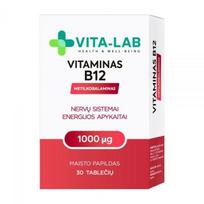 VITA-LAB maisto papildas VITAMINAS B12 1000 mcg, 30 tab.