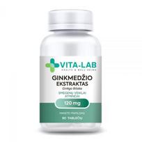 VITA-LAB maisto papildas GINKMEDŽIO EKSTRAKTAS 120 mg, 90 tab.
