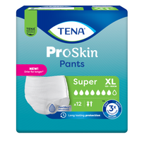 TENA sauskelnės-kelnaitės PANTS SUPER, XL, 12 vnt.