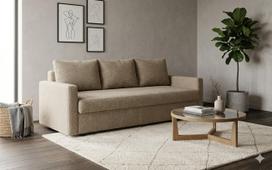 Sofa Domoletti, ruda sp., 229 x 100 cm x 79 cm