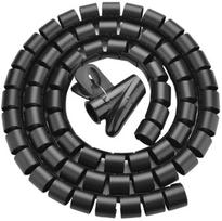Unitek spiral cable organizer, 50 meters, 22 mm diameter, black | OT1102ABK03-50M | 4894160058492