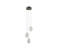 ITALUX PND-34375-3-BK - LED pakabinamas šviestuvas ant laido ALANI 3xLED/5W/230V 3000K juoda/auksinė