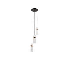 ITALUX PND-40760-3-BK-HBR - Pakabinamas šviestuvas TARASO ant laido 3xE14/40W/230V juoda/auksinė