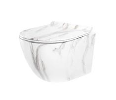 REA-C6390 - Pakabinamas WC su sėdyne CARTER TORNADO RIMLESS keramika/akmens imitacija