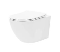 REA-C1259 - Pakabinamas WC su sėdyne CARLO MINI TORNADO RIMLESS keramika/blizg. balta