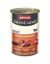 ANIMONDA Gran Carno Adult with Poultry hearts 24x400 g su paukščių širdimis suaugusiems šunims