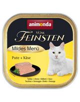 ANIMONDA Vom Feinsten Mild Menue Kalakutienos ir sūrio paštetas katėms 24 x 100 g