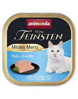 ANIMONDA Vom Feinsten Mild Menue Kalakutienos ir upėtakio paštetas katėms 12 x 100 g