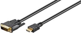 Laidas MicroConnect HDMI to DVI-D HDM192413 HDMI male, DVI-D male, 3 m, juoda sp.