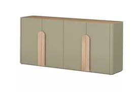 Chest Of 4 Door Amilio - Eucalyptus / Baltic Dune Oak / Natural Oak Handles