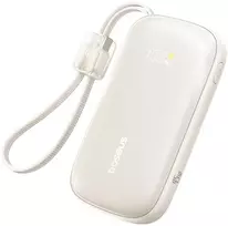 Baseus Powerbank 10000mAh 45W FC21 Qpow 3 Ultra su wyświetlaczem kablem USB-C iPhone Lightning - titano