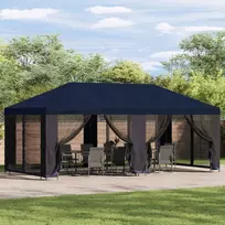 Sodo Paviljonas 6 x 3 m Mėlyna Poliesteris ir plienas 190