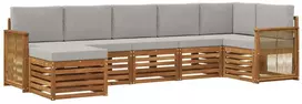 Lauko sofos komplektas 7 vnt. 6 vietos
