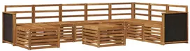 Lauko sofos komplektas 7 pcs Natūrali Kietos akacijos mediena