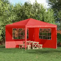 Šventinės palapinės šoninė siena 2 pcs 300 x 195 cm Raudona