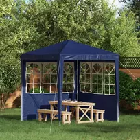 Šventinės palapinės šoninė siena 2 pcs 200 x 195 cm Mėlyna