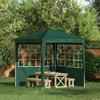 Šventinės palapinės šoninė siena 2 pcs 200 x 195 cm Žalia