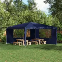 Šventinės palapinės šoninė siena 2 pcs 400 x 195 cm Mėlyna