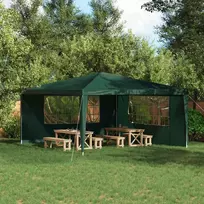 Šventinės palapinės šoninė siena 2 pcs 400 x 195 cm Žalia