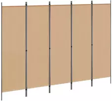 5-Panelis kambario skydas Smėlio 250 x 180 cm Audinys