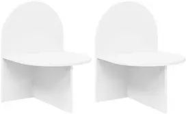 Naktinis staliukas 2 pcs Balta 48 x 49 x 65 cm Dirbtinė mediena